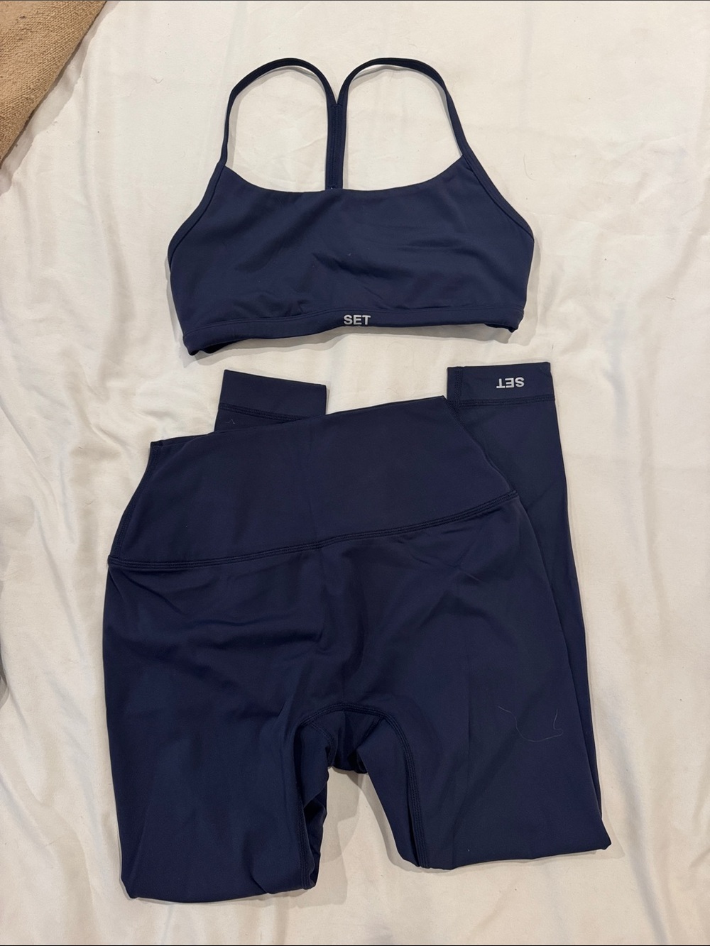 SET Active Airlixe Navy Leggings & Sports Bra Set